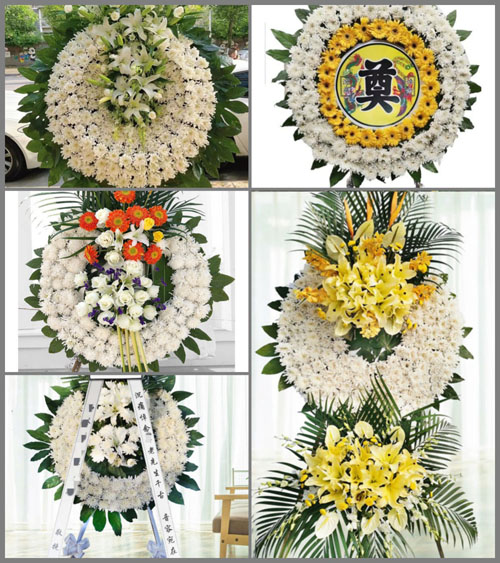 湖北黄冈市浠水县团陂镇倒旗河村花圈速递